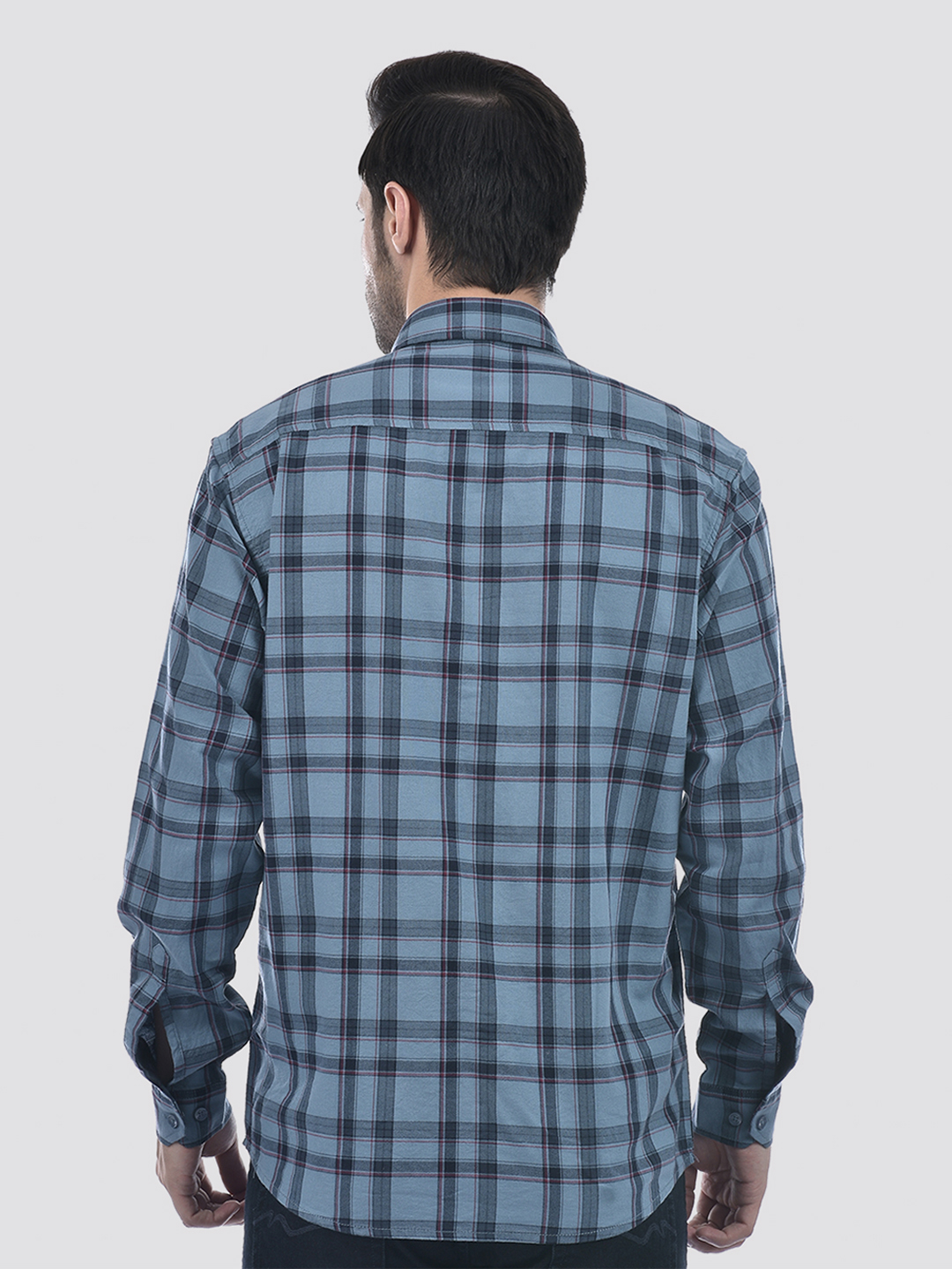 Numero Uno Men Checkered Blue Shirt
